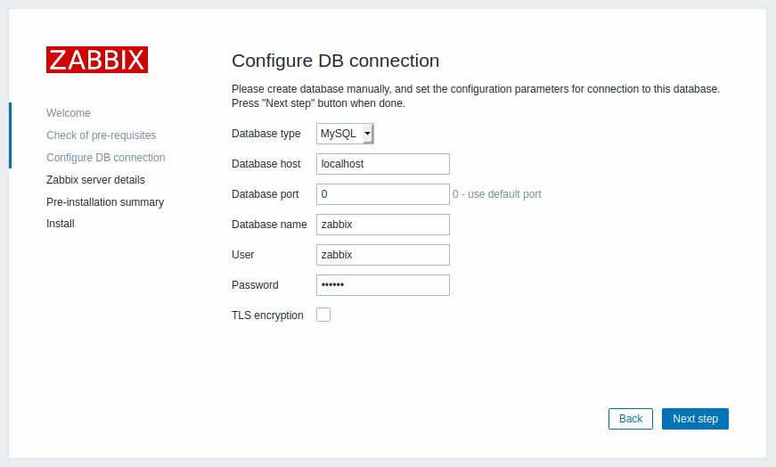 Configuration parameters