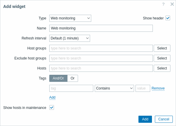 Webmonitoringwidget