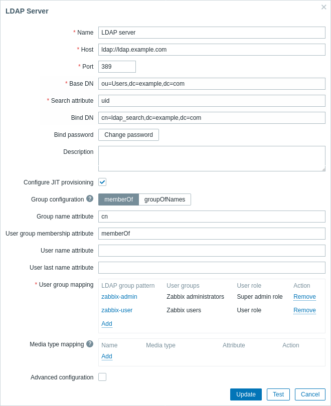 LDAP-serverconfiguratie