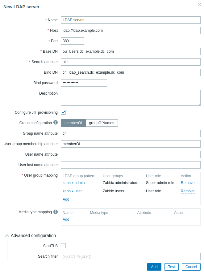 LDAP-serverconfiguratie