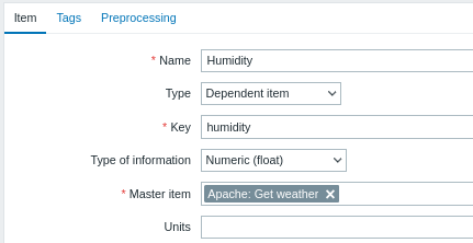 Dependent Item