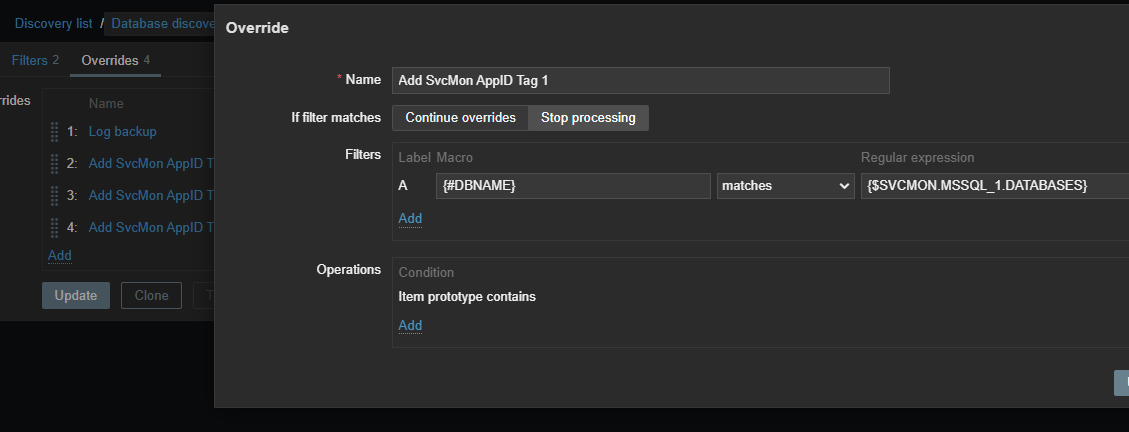 LLD Override works on MSSQL database discovery BUT NOT with Windows ...